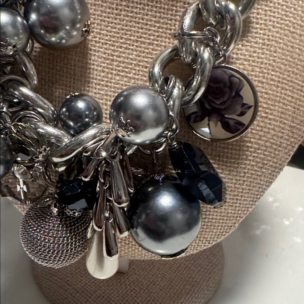 Cara New York Silver Charm Statement Necklace (BR999/3) - Picture 7 of 10